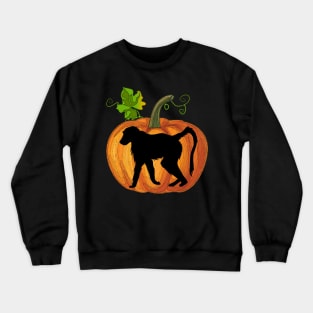 Monkey in pumpkin Crewneck Sweatshirt